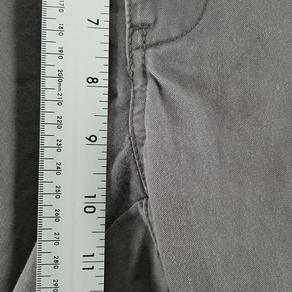 Next Pants Womens Grey 32 Button Closure Straight Leg Mid Rise 100% Cotton - Picture 10 of 13